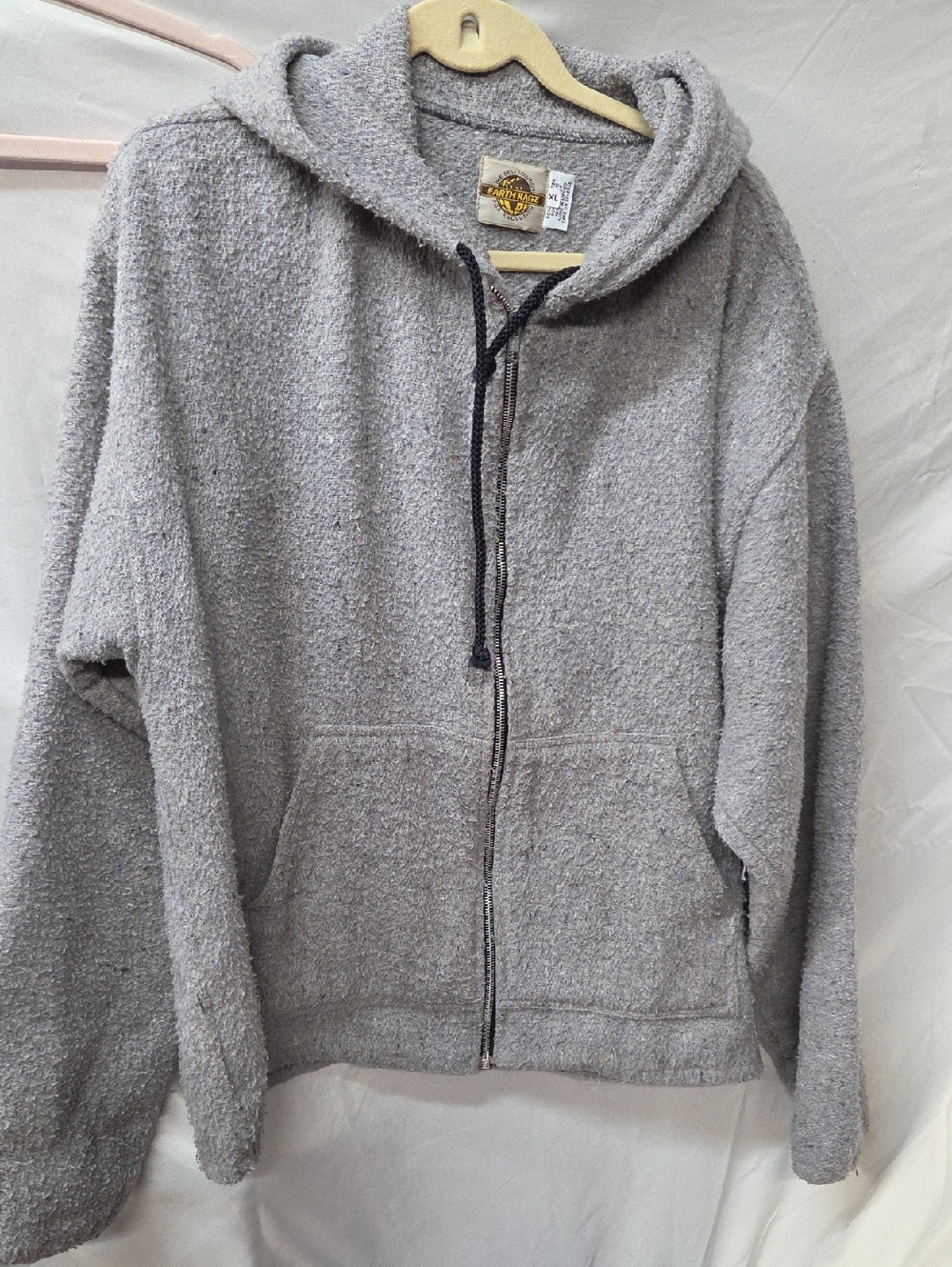 Men's Cozy Gray Hooded Zip Jacket - Eaeth Ragz XL